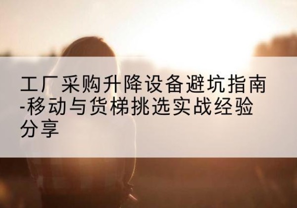 南宫移动式升降机怎么选-工厂采购升降设备避坑指南-移动与货梯挑选实战经验分享