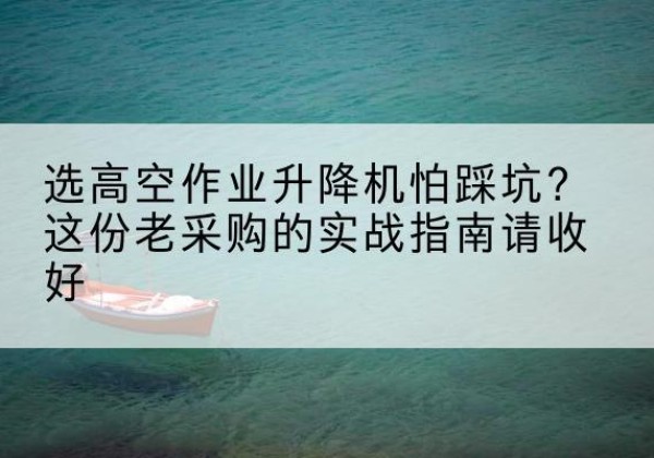 南宫高空作业升降机厂家推荐-选高空作业升降机怕踩坑？这份老采购的实战指南请收好
